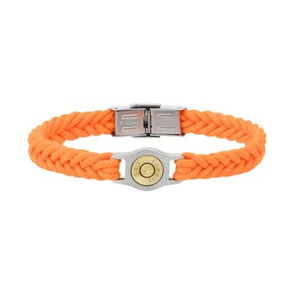 Bracelet ELDEN douille et cordon tressé orange pm bang bang SB012-OG-20